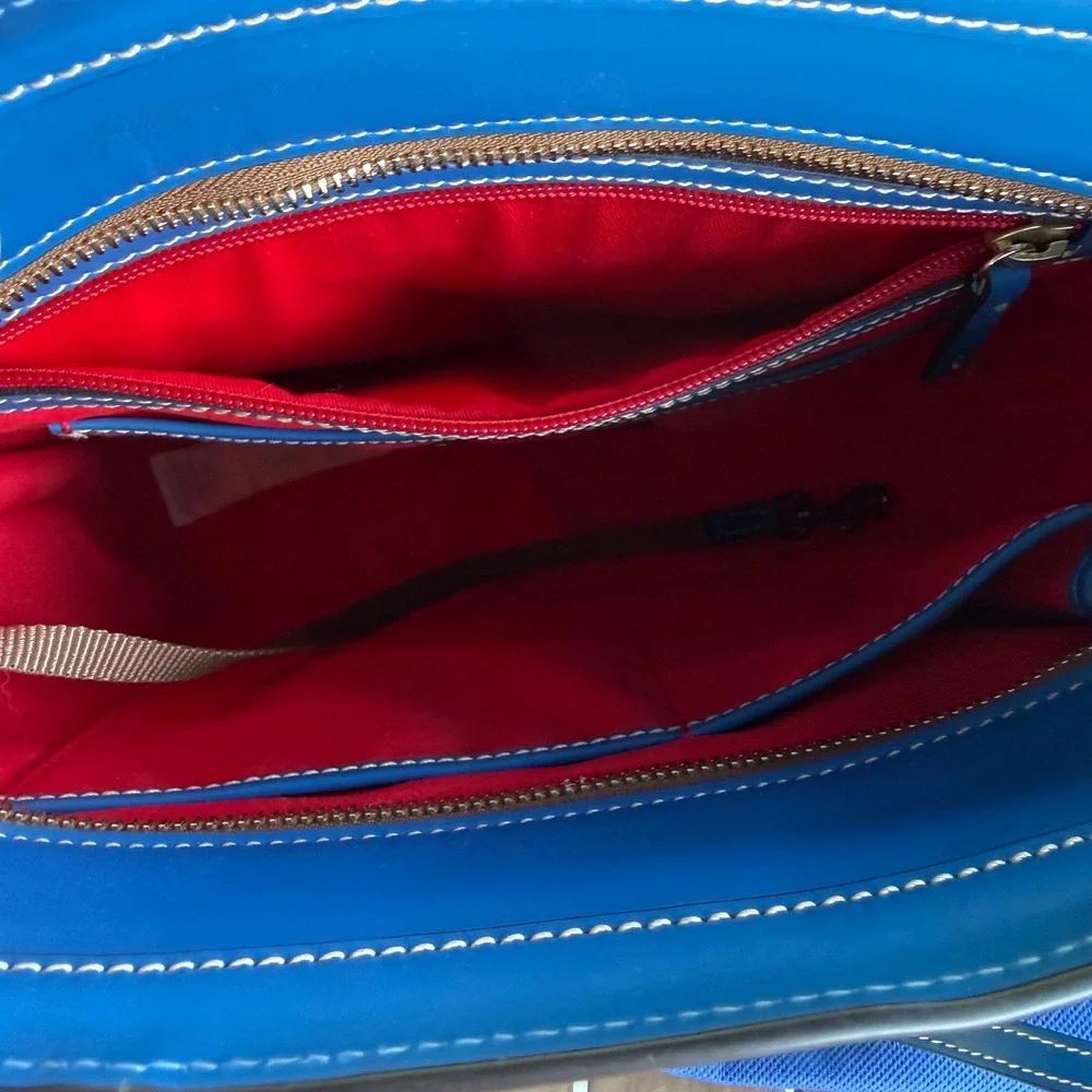 Dooney & Bourke Small Lexington Shopper Tote Blue Leather Bag BQUNC2342 BUBU - Picture 10 of 12